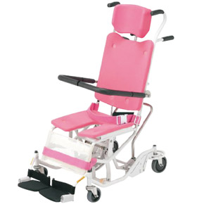 YES-200R　入浴用車椅子（リクライニング型・転倒防止バー付）
