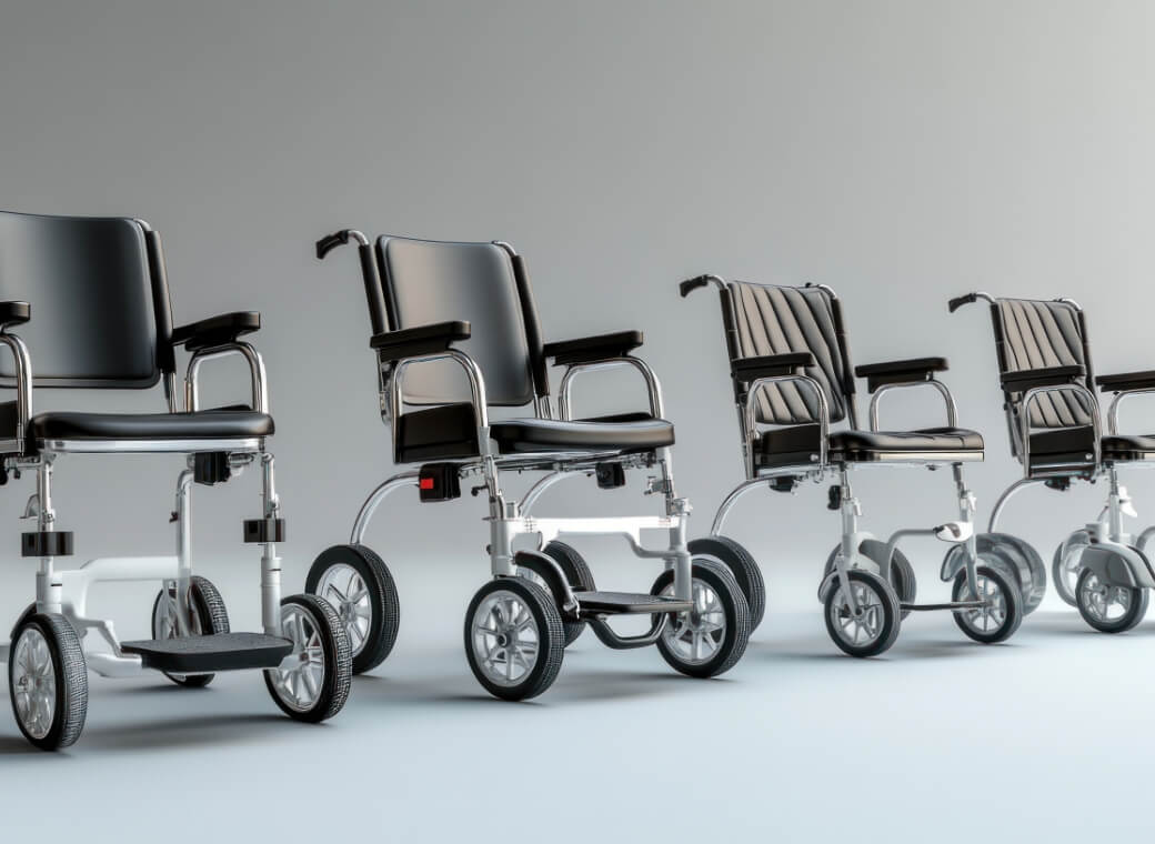 写真：様々なタイプの車椅子